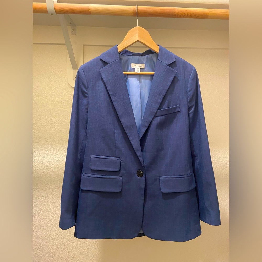 Topshop navy blazer jacket